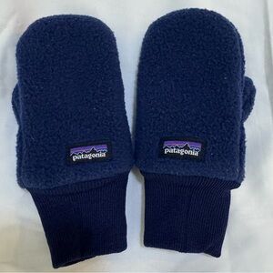 Patagonia baby Dark Blue Fleece Mittens